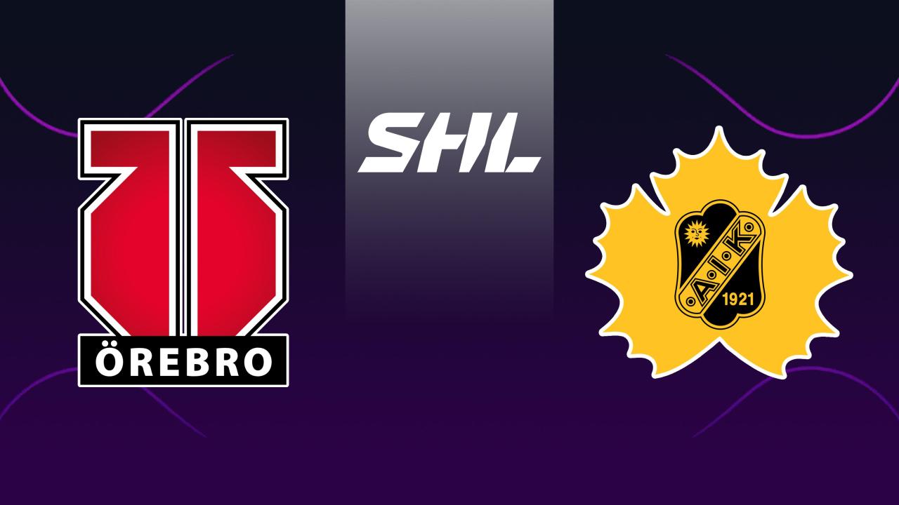 Lední hokej: SHL, základní část Örebro - Skelleftea