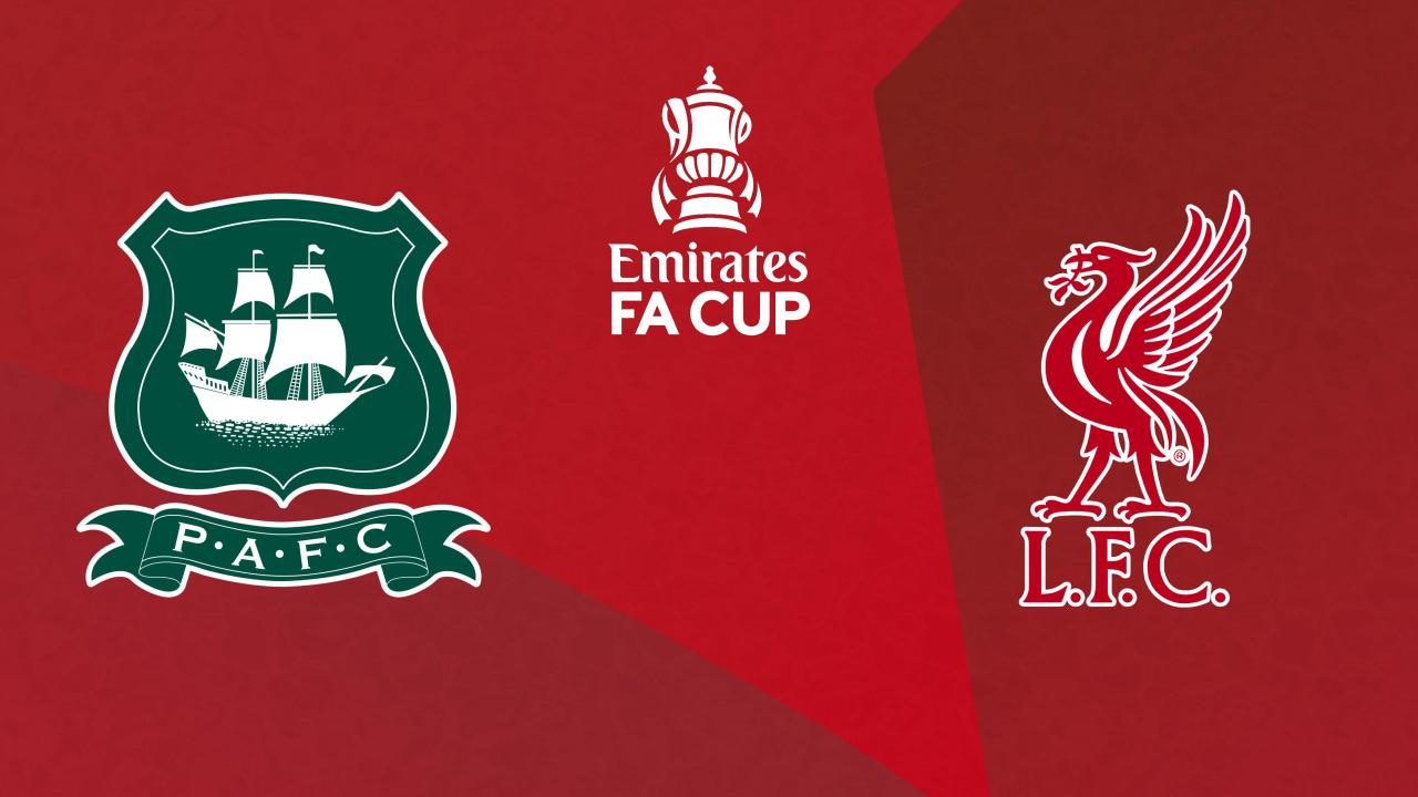 FA Cup: Plymouth Argyle - Liverpool FC (FA Cup, fotbalového poháru FA Cup)